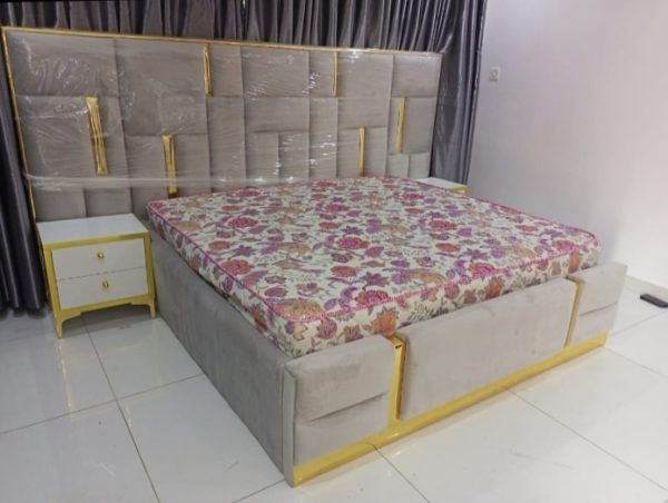 Acu Tube Headboard Bed + 2 Bedsides N450k