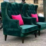 Button Turfed Velvet Pin Single Sofa Couch N120k Each