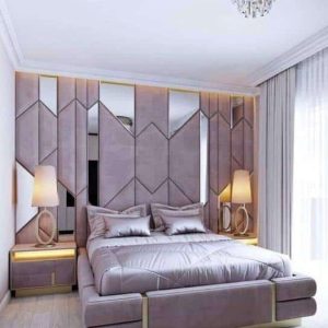 Mirror Padded Headboard To Ceiling Beds +2 Bedsides N700k