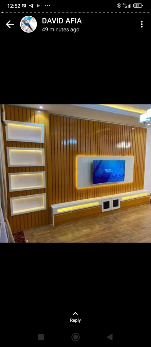 TV Wall Clouding Console Decor + award shelf N600k