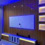 Tv wall decor + award shelf + lights N550k